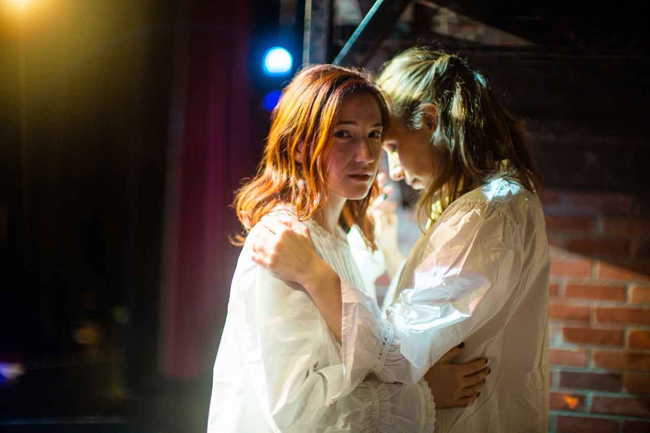 Malka Wallick (left) and Rivka Borek in a pre-production photo for "Indecent" at the San Francisco Playhouse. (Photo/Jessica Palopoli)